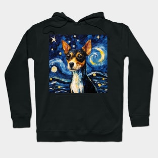 Toy Fox Terrier painted by Vincent Van Gogh Hoodie